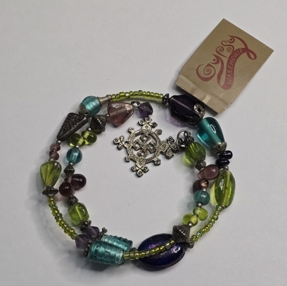 Treska Multicolor Beaded Bracelet Or Chocker Necklace Newโ